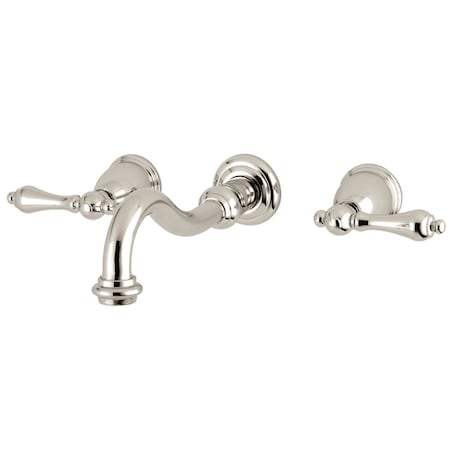 Kingston Brass Roman Tub Faucet, Polished Nickel, Wall Mount KS3026AL